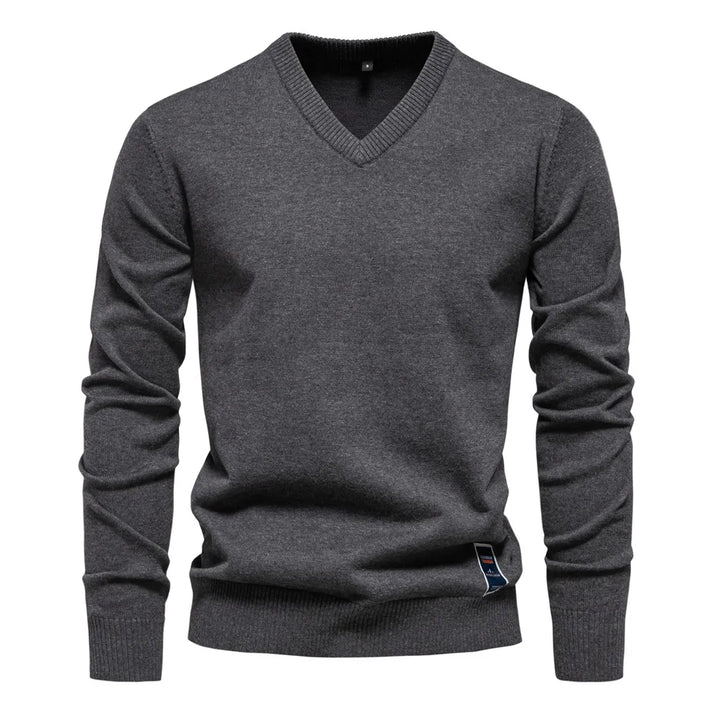 Arend - Casual V-neck Sweater-Dark Gray