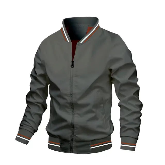 Carl - Stylish Windproof Jacket-Dark Grey