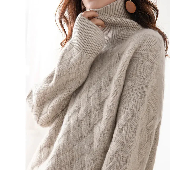 Christine - Merino Wool Mix Sweater-Camel