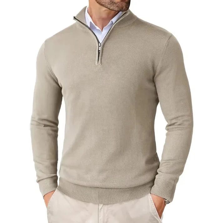 Dwight - Soft Merino Wool Sweater for Men Beige