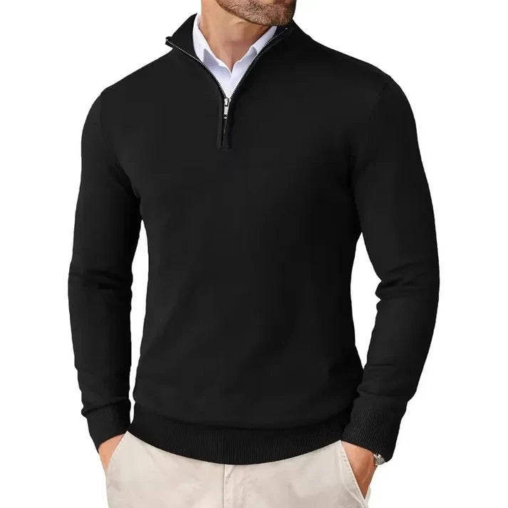 Dwight - Soft Merino Wool Sweater for Men Black