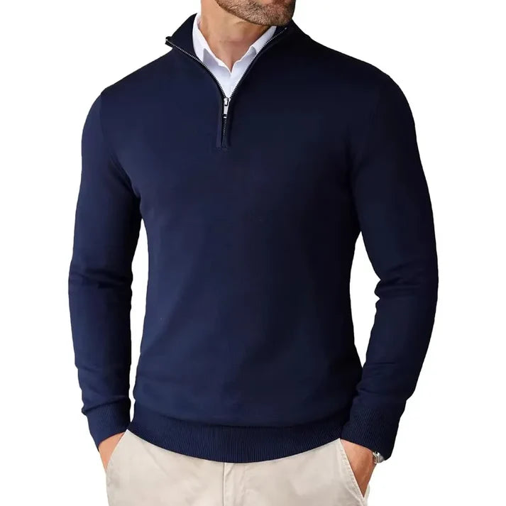 Dwight - Soft Merino Wool Sweater for Men Blue