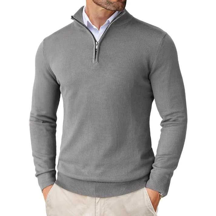 Dwight - Soft Merino Wool Sweater for Men Dark Gray