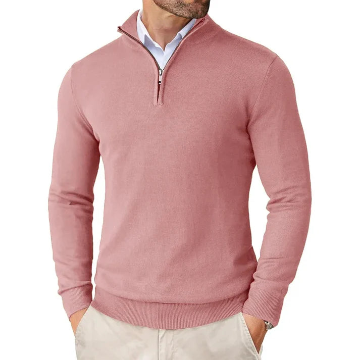 Dwight - Soft Merino Wool Sweater for Men Rose