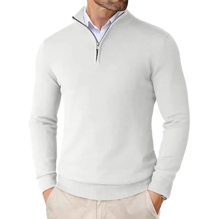 Dwight - Soft Merino Wool Sweater for Men White