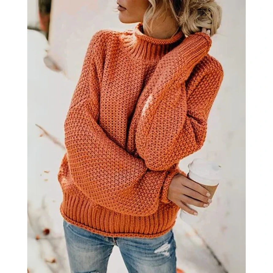 Ella - Stylish Warm Sweater-Orange