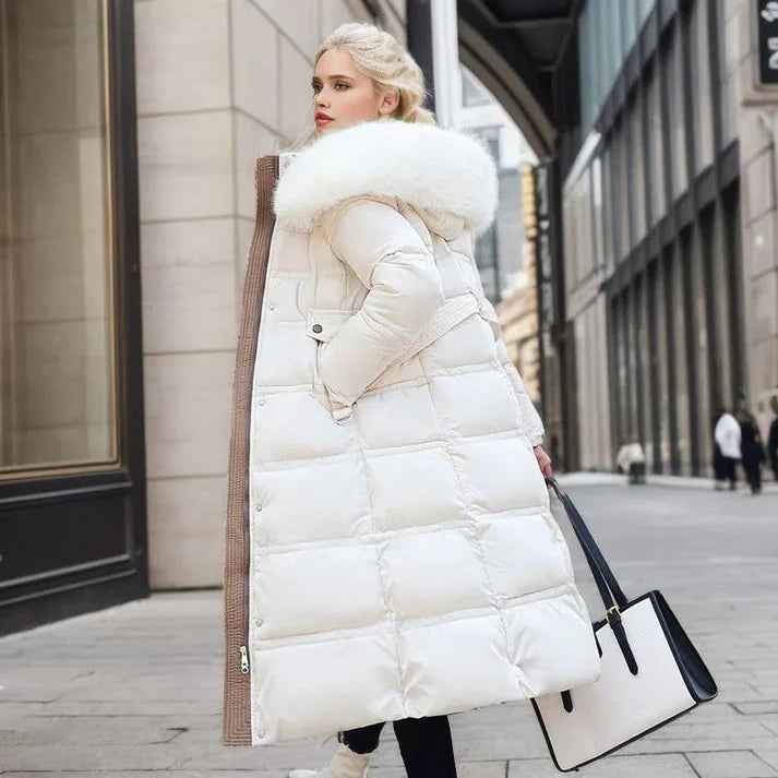Esther - Windproof Winter Coat-White
