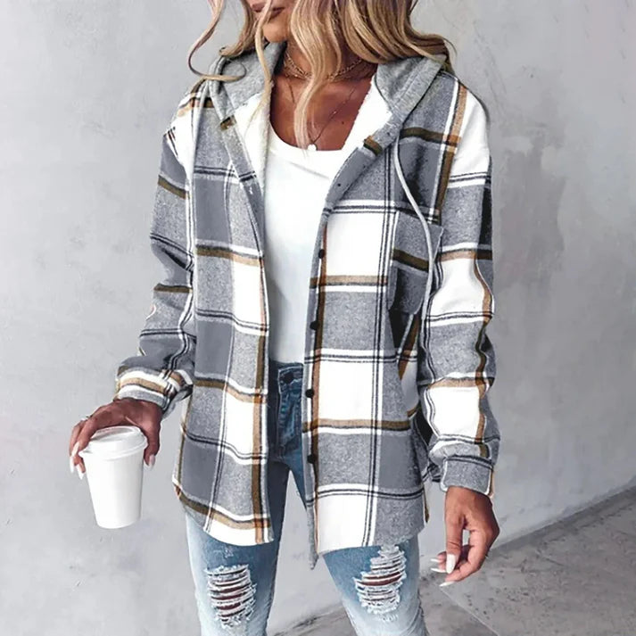 Felicia - Classic Check Cardigan-Grow