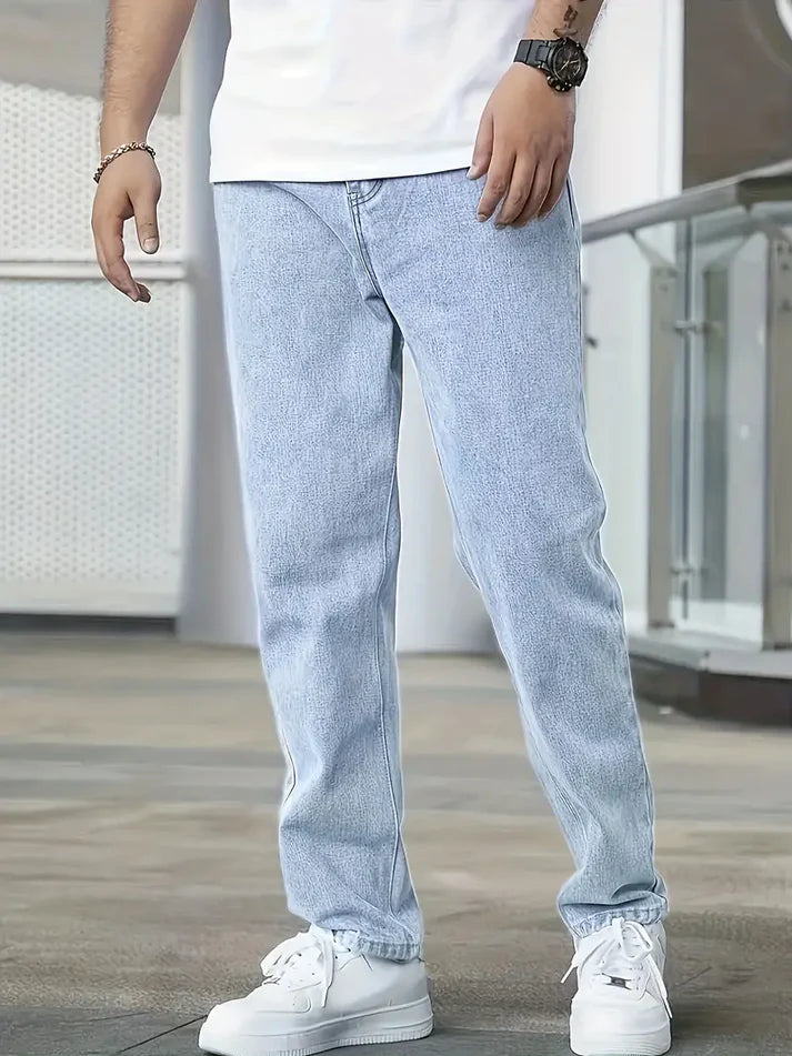 Henry - Straight Leg Jeans for Men -Light Blue