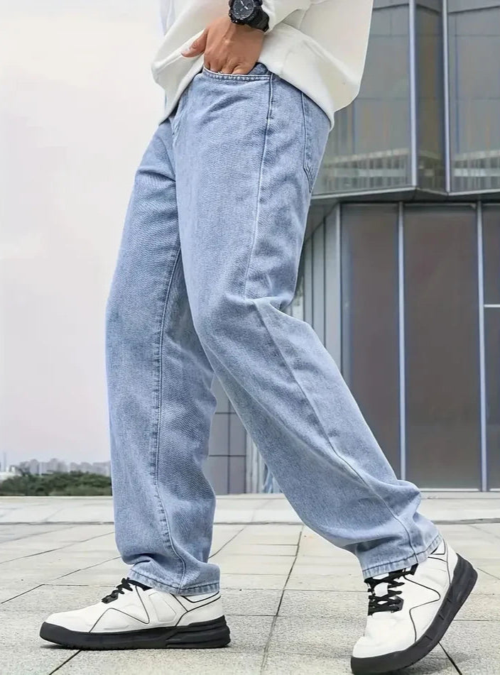 Henry - Straight Leg Jeans for Men - Light Blue