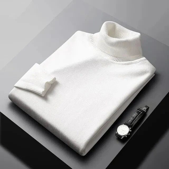 Jack - Merino Wool Turtleneck for Men - White