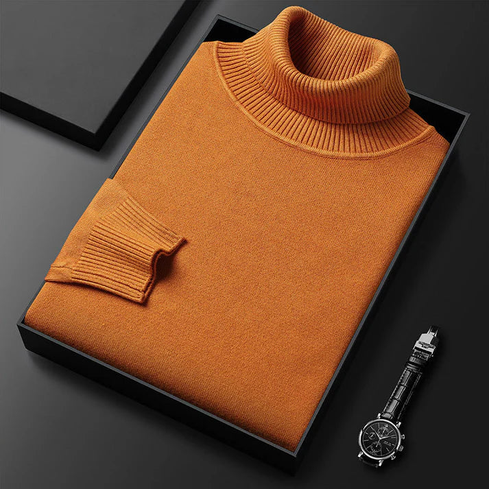 Jack - Merino Wool Turtleneck for Men - Yellow