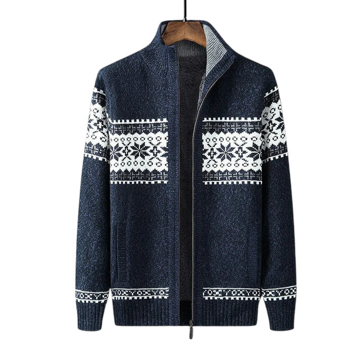 Joseph - Casual winter Cardigan for Men-Blue