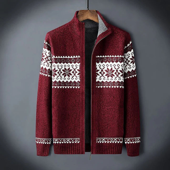 Joseph - Casual winter Cardigan for Men-Red