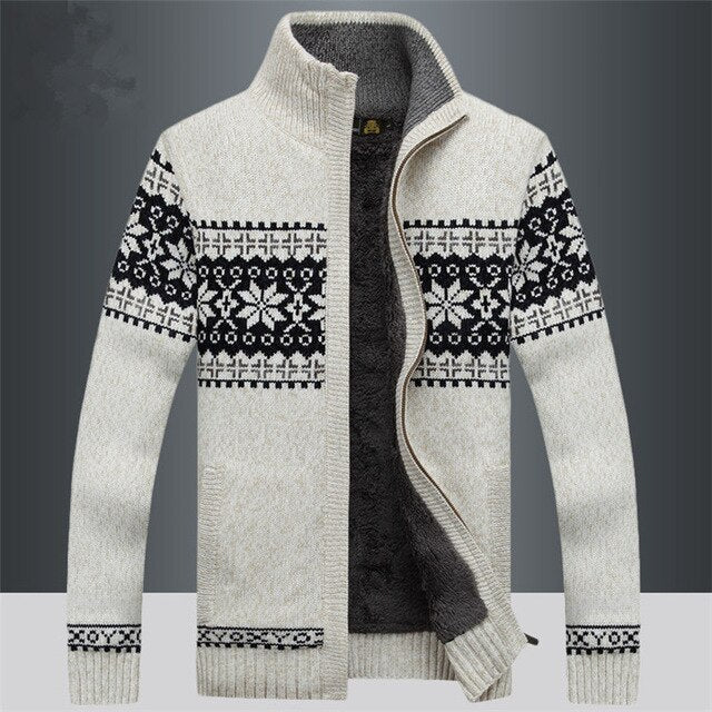 Joseph - Casual winter Cardigan for Men-White
