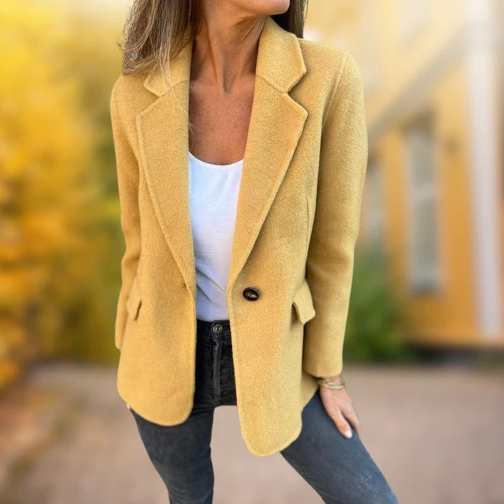 Judith - Slim Blazer Jacket-Yellow