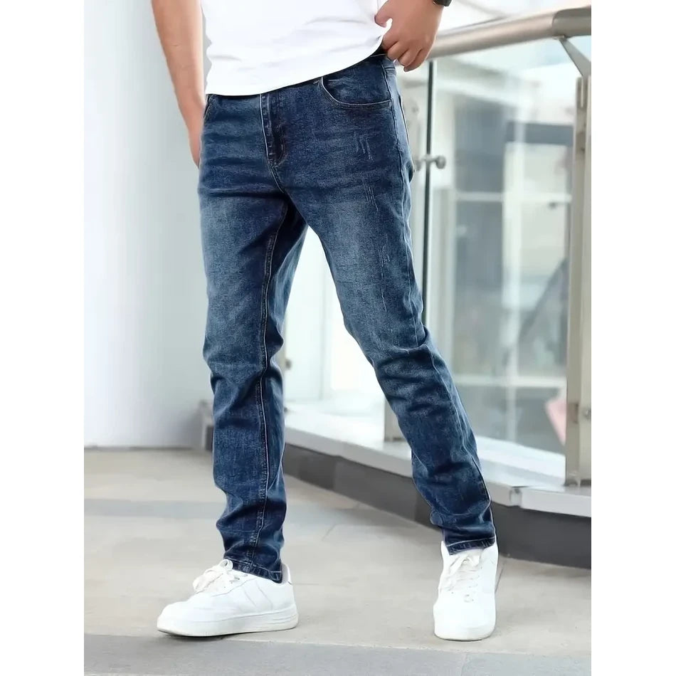Lawrence - Stylish Denim Jeans-Blue