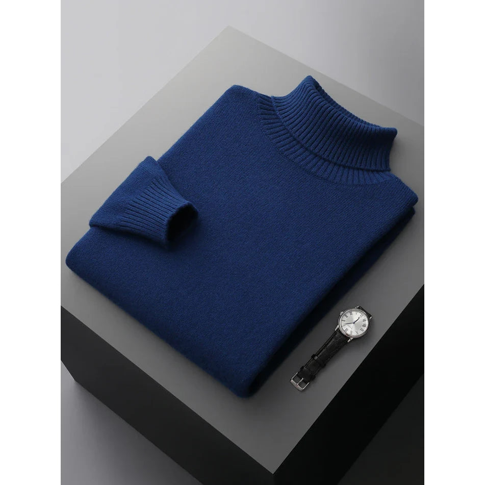 Roman - Soft Touch Turtleneck-Dark Blue