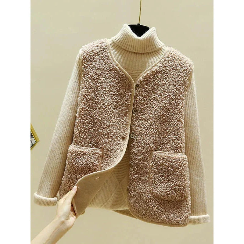 Willie - Warm Sleveless Vest Beige