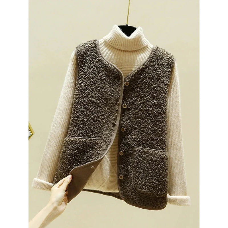 Willie - Warm Sleveless Vest Brown