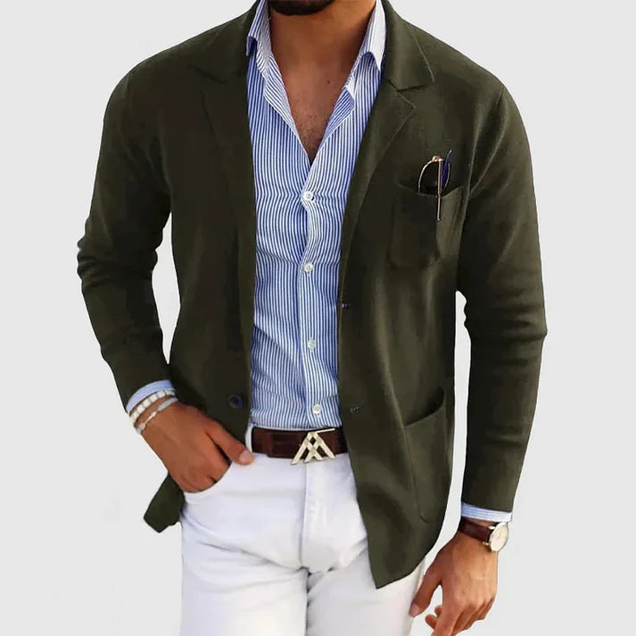 Zachary - Class Look Blazer-Dark Green