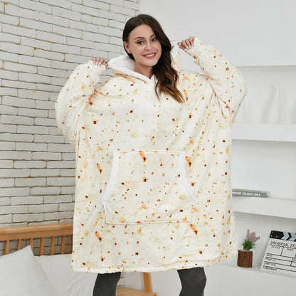 Alicia - Soft Warm Blanket with Hoodie Pancake