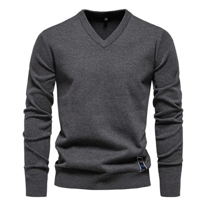 Arend - Casual V-neck Sweater-Dark Gray