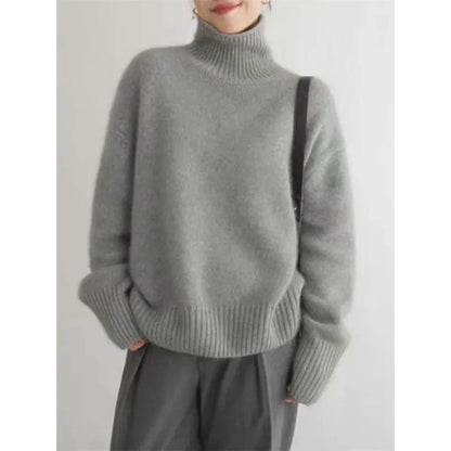 Avery - Slim Cut Merino Wool Sweater Gray