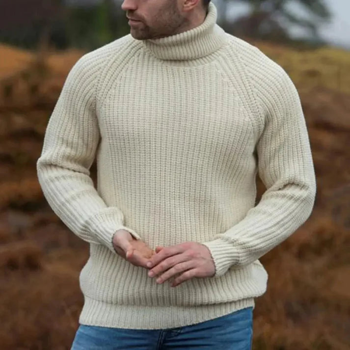 Barry - Regular Fit Turtleneck-Beige