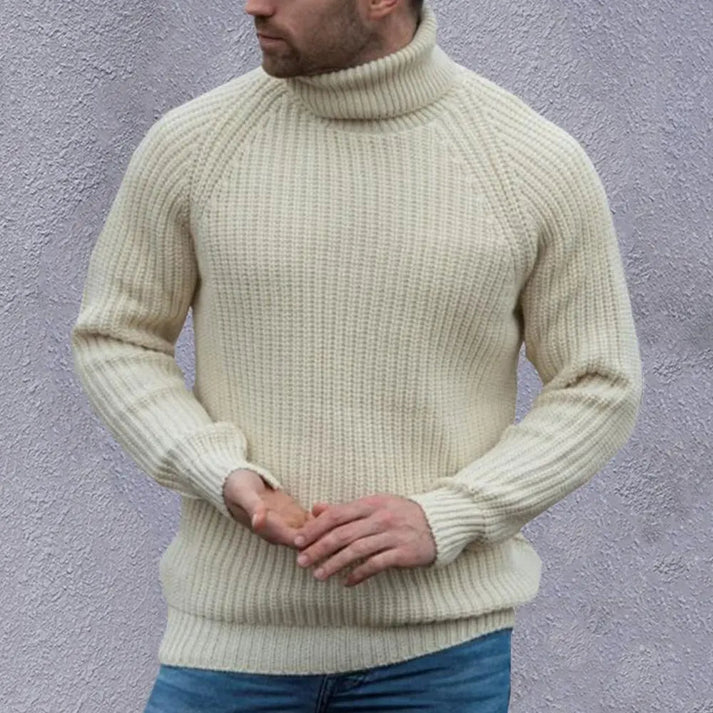 Barry - Regular Fit Turtleneck-Beige