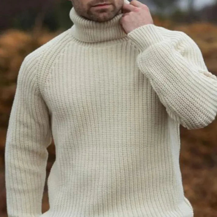 Barry - Regular Fit Turtleneck-Beige