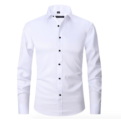 Billy - Stylish Slim Stretch Shirt White