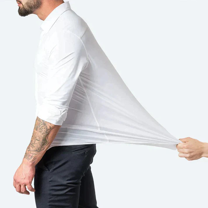 Billy - Stylish Slim Stretch Shirt White