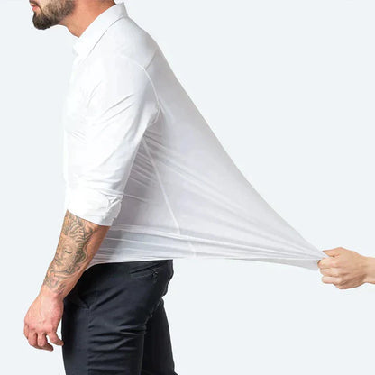 Billy - Stylish Slim Stretch Shirt White