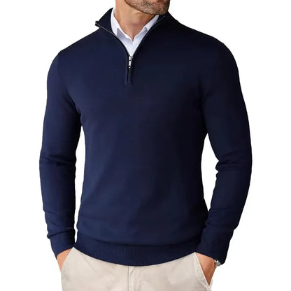 Dwight - Soft Merino Wool Sweater for Men Blue