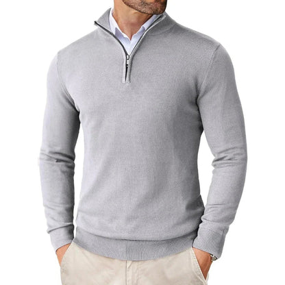 Dwight - Soft Merino Wool Sweater for Men Light Gray