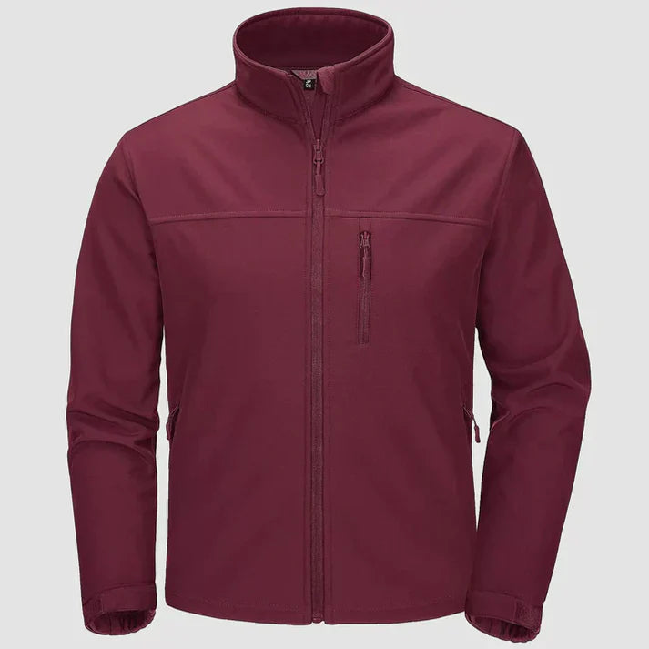 Edgar - Full Zippered Jacket-Wine