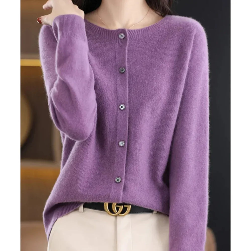 Elizabeth - Soft and Warm Sweater Purple