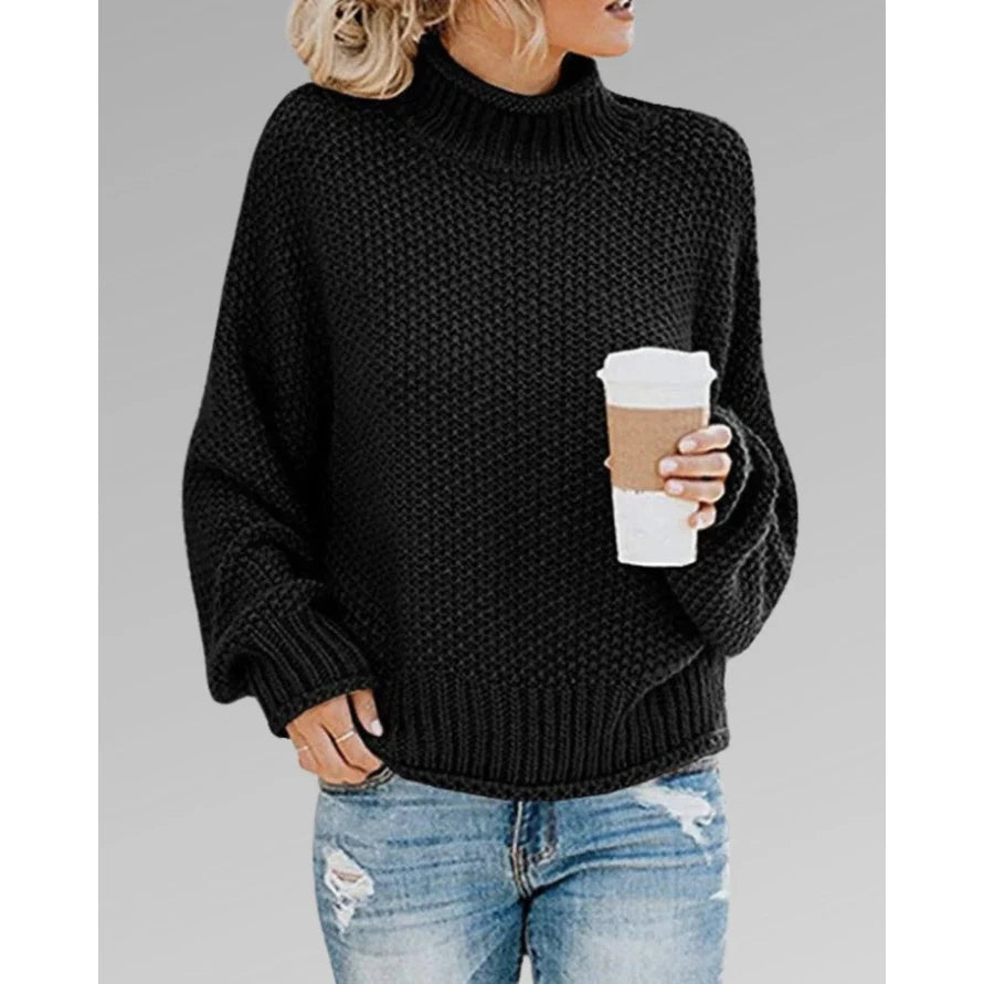 Ella - Stylish Warm Sweater-Black
