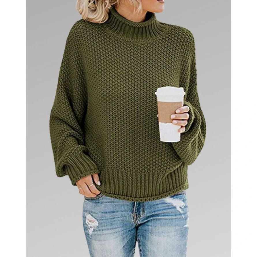 Ella - Stylish Warm Sweater-Green