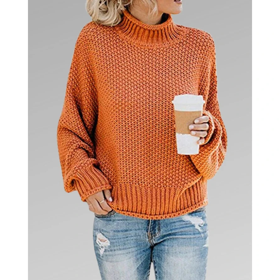 Ella - Stylish Warm Sweater-Orange