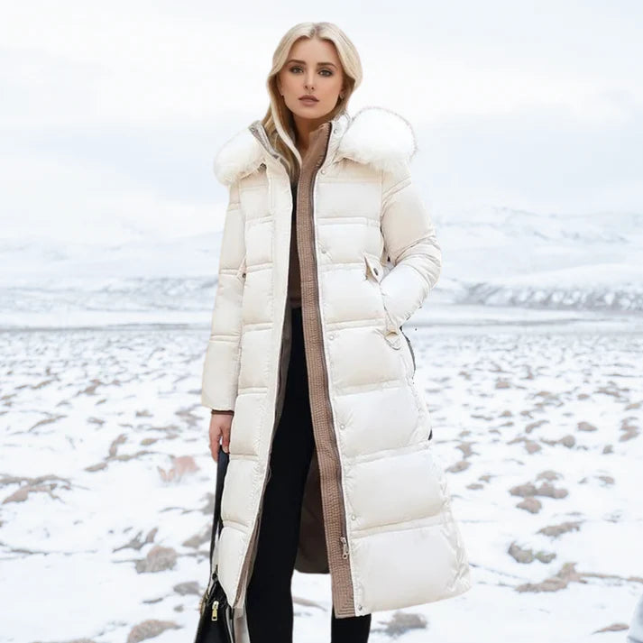 Esther - Windproof Winter Coat-White