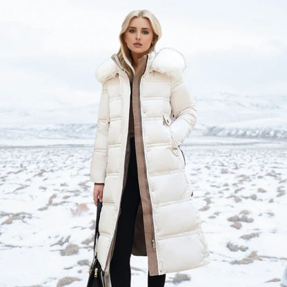 Esther - Windproof Winter Coat-White