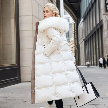 Esther - Windproof Winter Coat-White