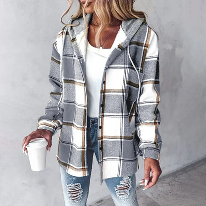 Felicia - Classic Check Cardigan-Grow
