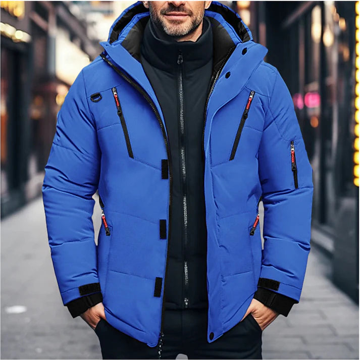 Fred - Waterproof Jacket with Hood-Blue