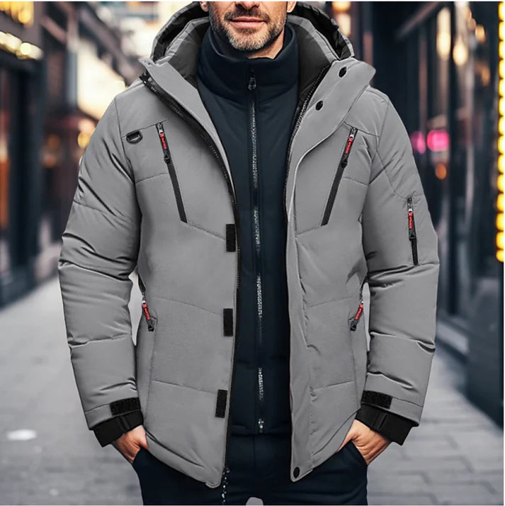 Fred - Waterproof Jacket with Hood-Gray