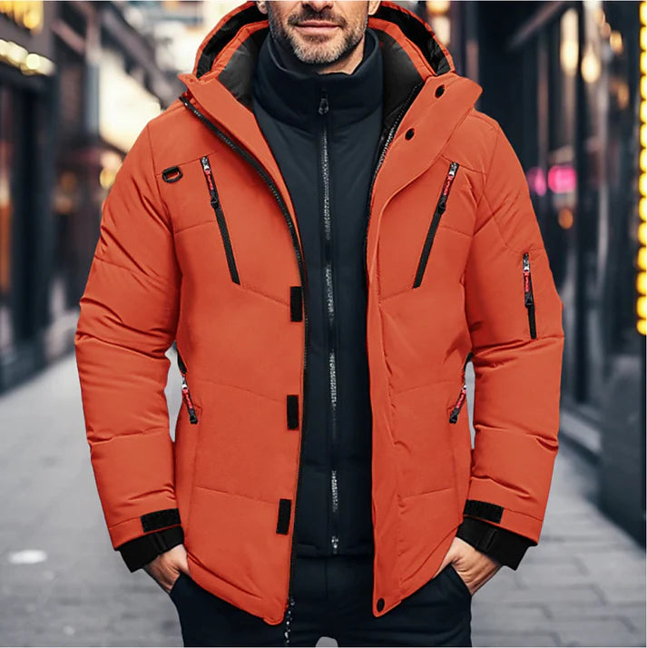 Fred - Waterproof Jacket with Hood-Orange
