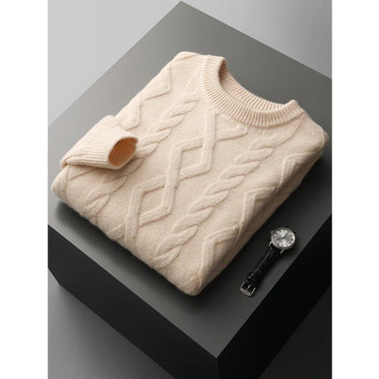 Garry - Cable Knit Sweater-Beige