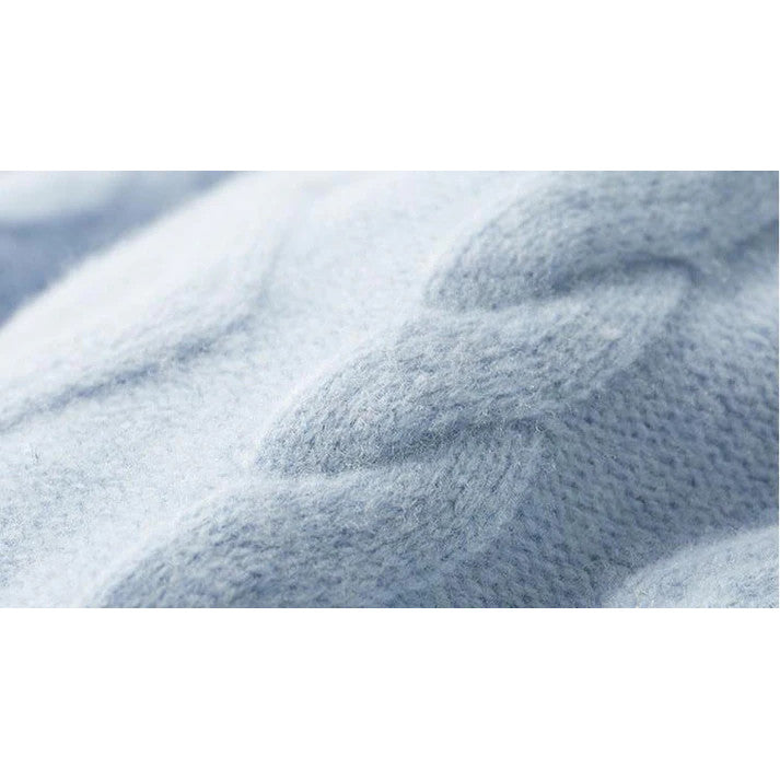 Garry - Cable Knit Sweater-Blue